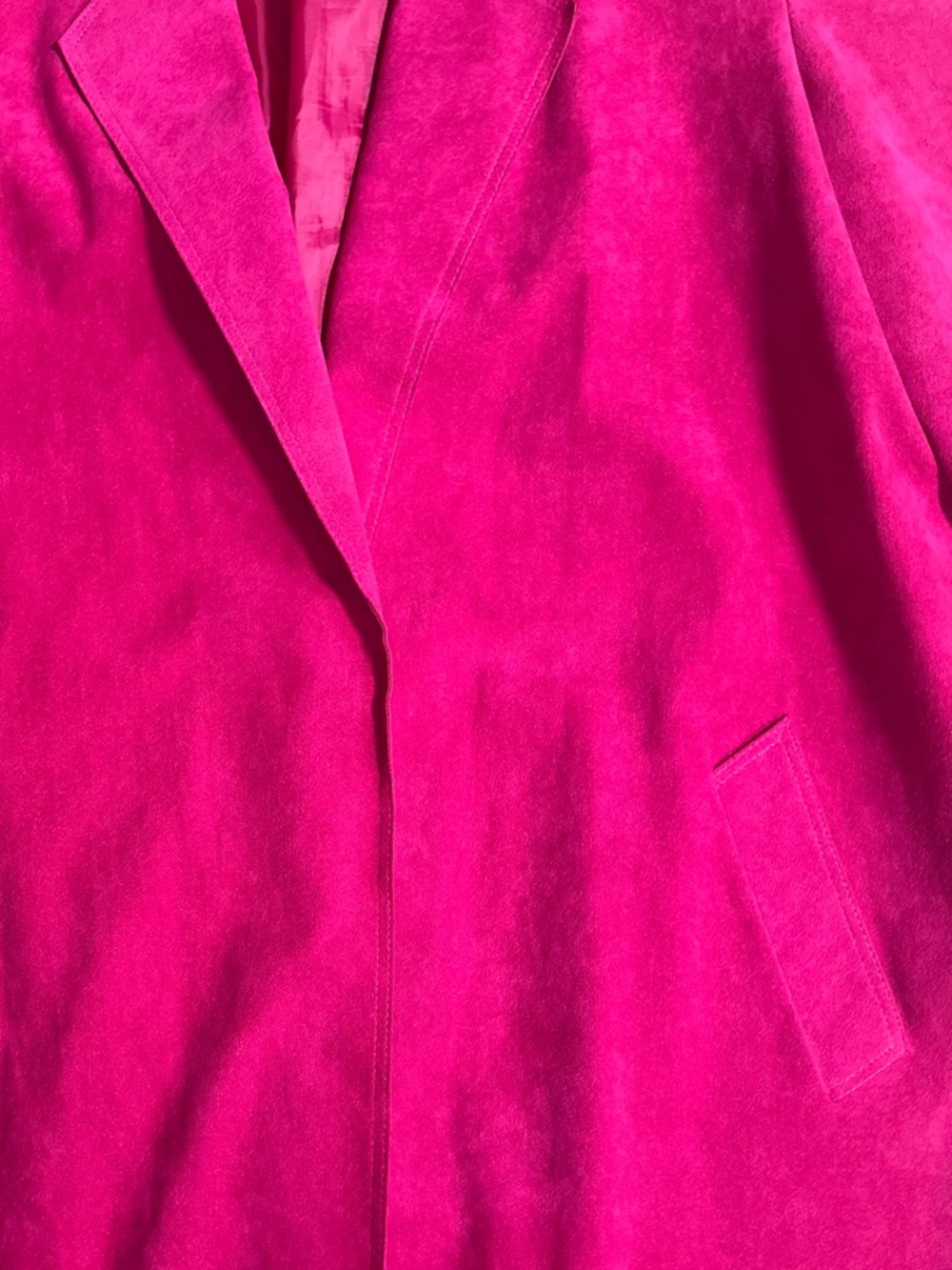 Vintage Adolph Schuman for Lilli Ann Trench Jacket Fuchsia Size 10 - Picture 4 of 8